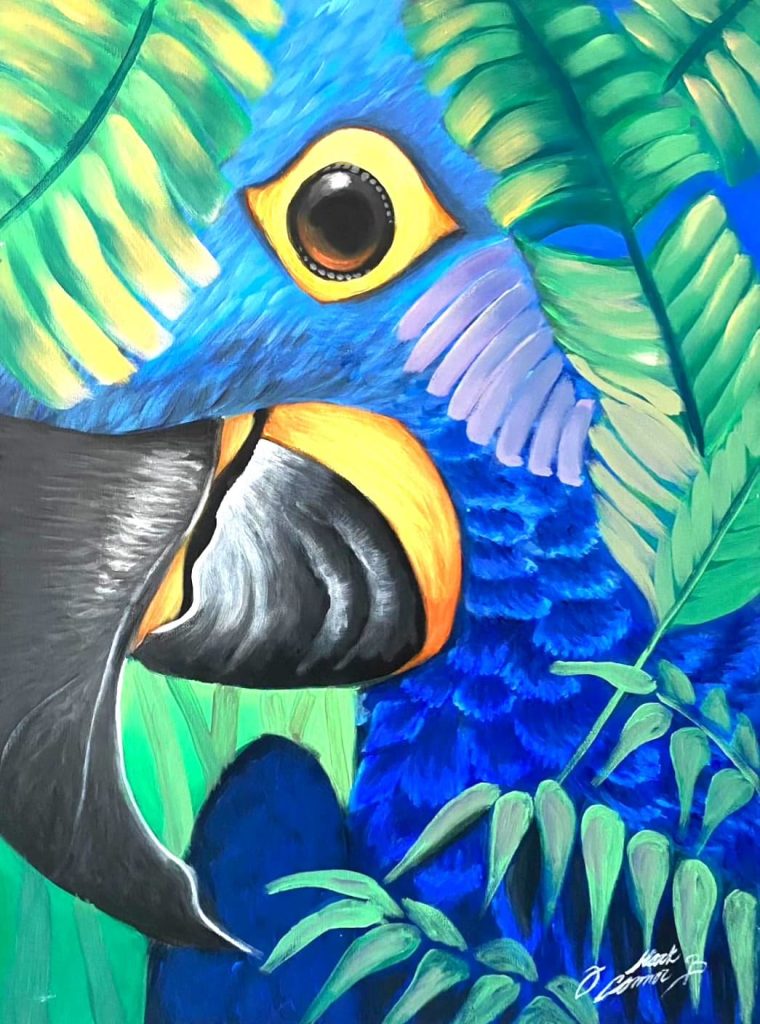 Baby Parrot — painting by Mark O’Connor Bowles