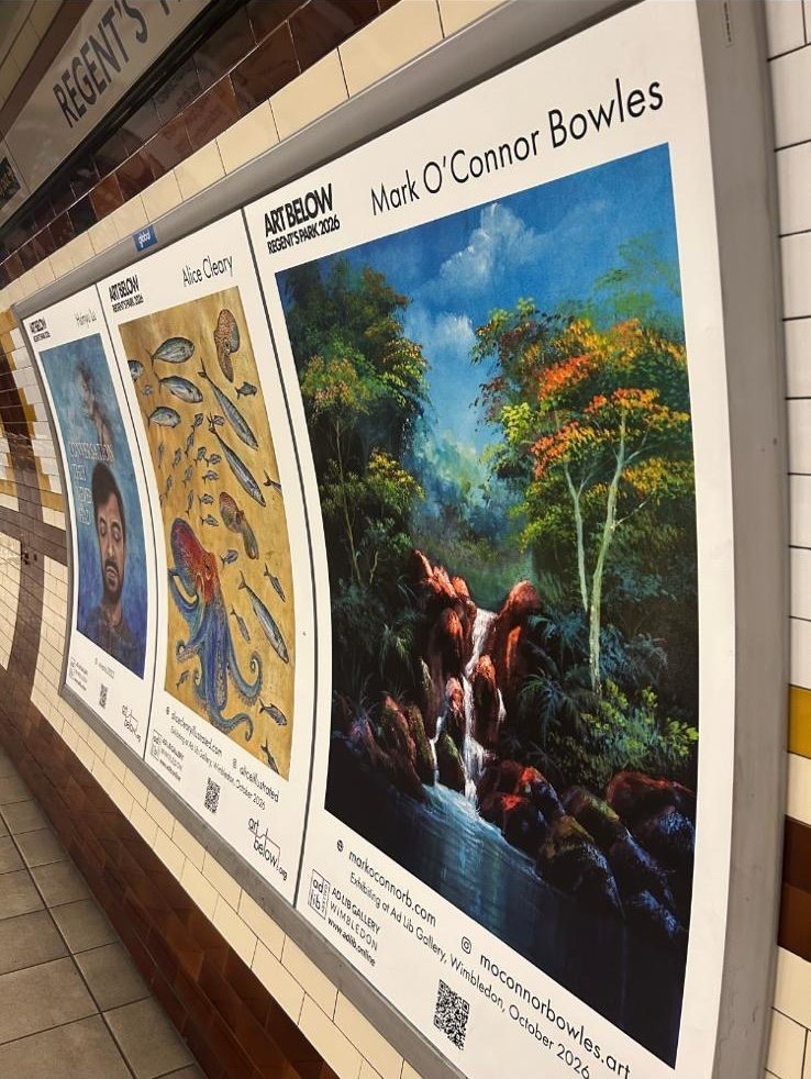 Close view of the Amazonian Waterfalls poster