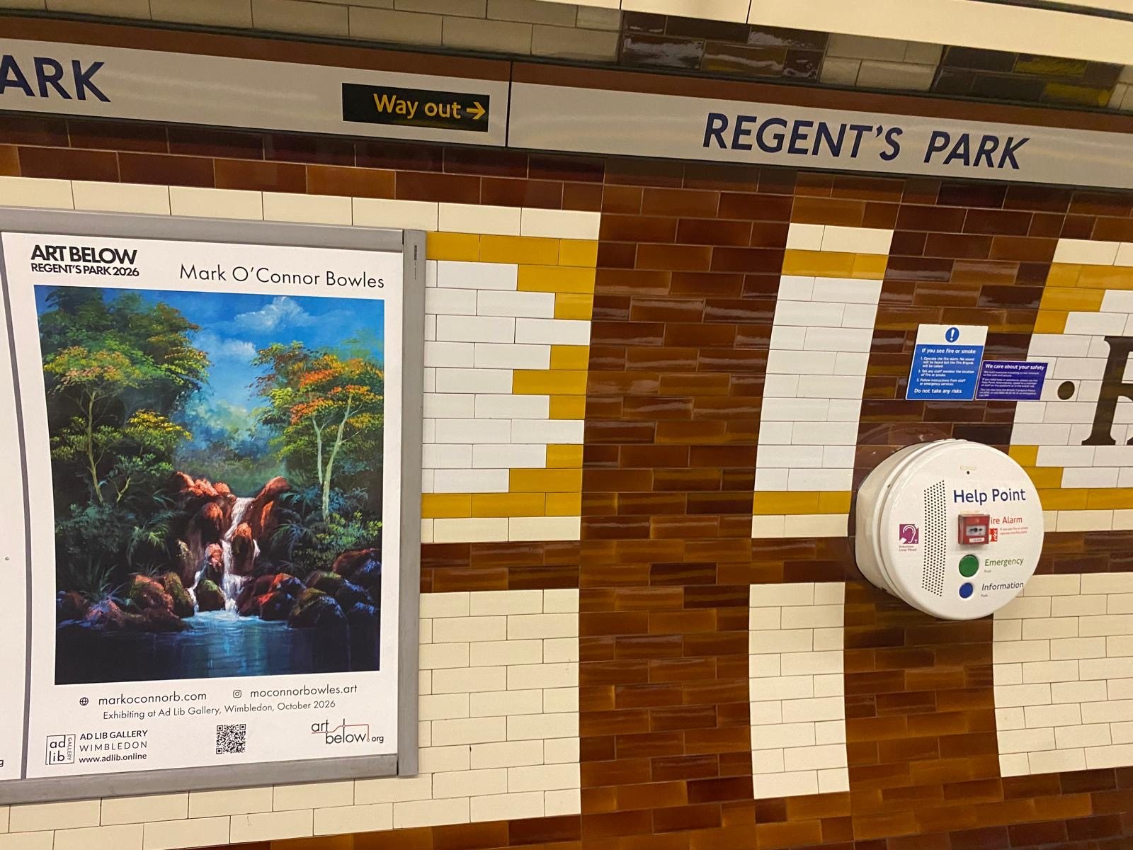 Amazonian Waterfalls poster at Regent’s Park station