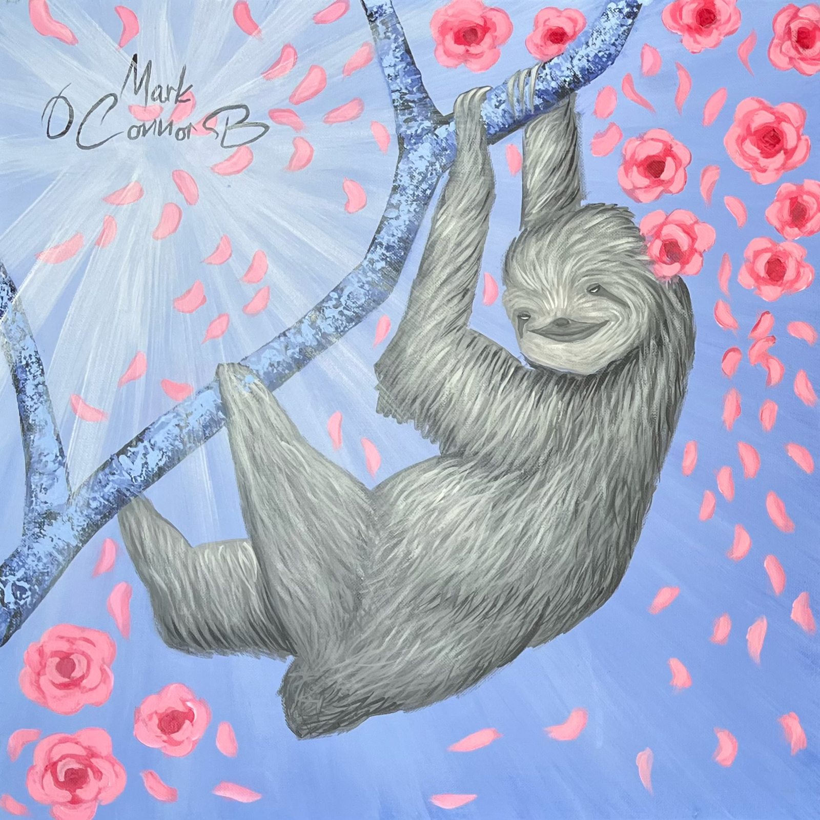 Cherry Sloth — Perezoso en Tajibo rosa